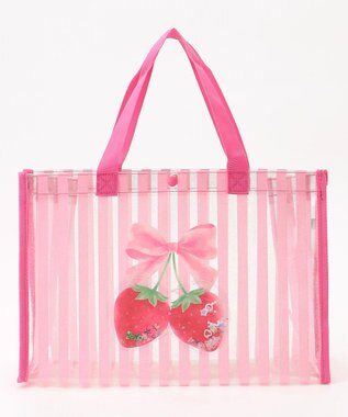 ANY KIDS シャラシャラ プールバッグ ピンク×イチゴ