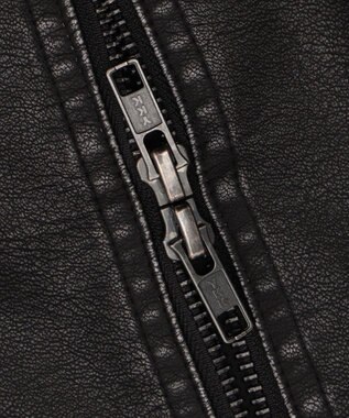 WEGO ヴィンテージライクPUジャケット ブラック