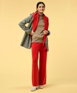 BEIGE， 【洗える】BERTAINA /  バックポケットニットパンツ Red Orange