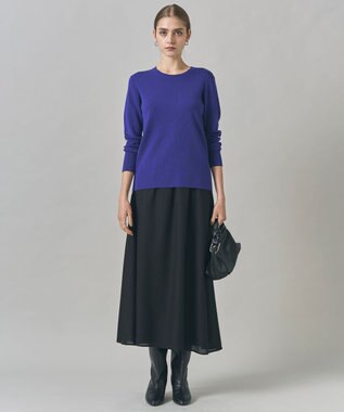 ICB L 【洗える】 シアービエラ フレアスカート ブラック系