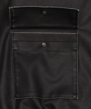 WEGO ヴィンテージライクPUジャケット ブラック