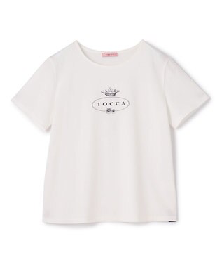 TOCCA 【洗える】TOCCA LOGO TEE Tシャツ ホワイト系