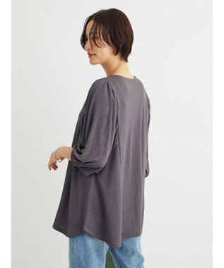 Green Parks ボリューム袖切替プルオーバー Dark Gray