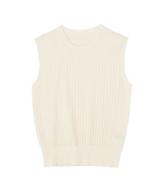 YECCA VECCA 【マシンウォッシャブル】ノースリーブリブニット