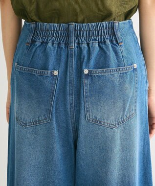 Green Parks ・ＳＵＧＡＲ　ＳＰＯＯＮデニムハイウエストワイドパン Indigo