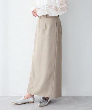 CRAFT STANDARD BOUTIQUE ＜セレモニー＞カットアウトヘムIラインスカート Beige