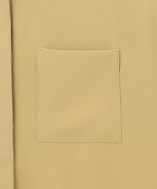 ICB L 【洗える】ライトダブルクロス クロップドシャツ クレイベージュ系