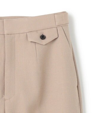 BEIGE， BUNNELL / ウールタブボタンストレートパンツ L.Taupe