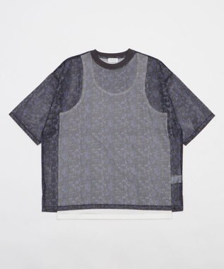 WEGO 【2点SET】メッシュパターンアンサンブルPOシャツ（SS） 柄2