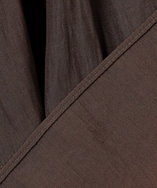 組曲 S 【入江未悠さんコラボ】ギャザーライトデシンティアード ブラウス チョコレートブラウン系