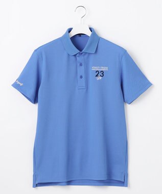 23区GOLF 【MEN】ハニカムライトカノコメッシュ衿ポロ サックスブルー系