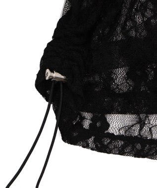 WEGO レースダブルジップパーカー ブラック