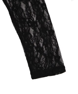 WEGO レースダブルジップパーカー ブラック