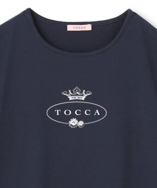 TOCCA 【洗える】TOCCA LOGO TEE Tシャツ ネイビー系