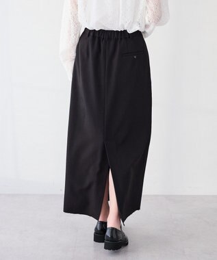 CRAFT STANDARD BOUTIQUE ＜セレモニー＞カットアウトヘムIラインスカート Black