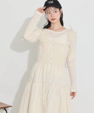 earth music&ecology ギャザーティアードキャミドレ