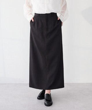 CRAFT STANDARD BOUTIQUE ＜セレモニー＞カットアウトヘムIラインスカート Black