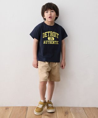 ANY KIDS ポプリン ハーフパンツ ブラウン