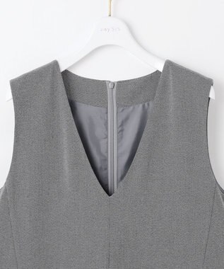 ANY SIS S ビューティサーモ2WAYストレッチ ジャンパースカート グレーシャンブレー