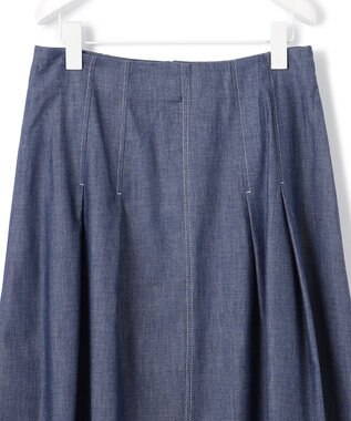 ICB L 【洗える】PlaX コットンソフトデニムスカート インディゴ系