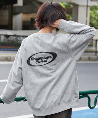 WEGO 【ユニセックス着用ITEM/裏起毛/SMLサイズ展開】リラックスフィットゲームロゴプルオーバー 杢グレー