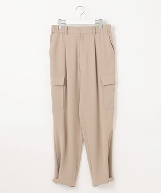 自由区 【洗える】ダブルクロスカーゴ パンツ モカ