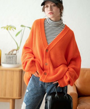 WEGO ルーズカーデ オレンジ