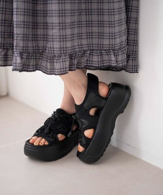 WEGO ボリュームスポーツサンダル ブラック