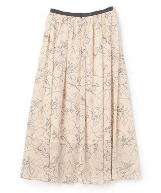 BEIGE， DRACAENA / ギャザースカート Ecru x Slate