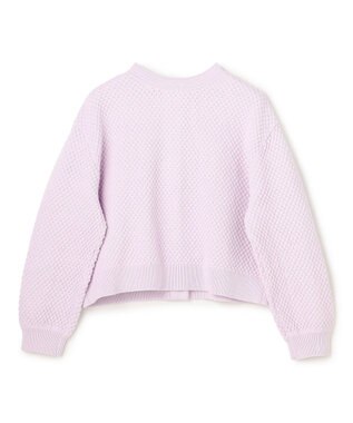 UNFILO 【前後着用可能】ポップコーンニット 2WAYカーディガン ペールラベンダー