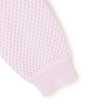 UNFILO 【前後着用可能】ポップコーンニット 2WAYカーディガン ペールラベンダー