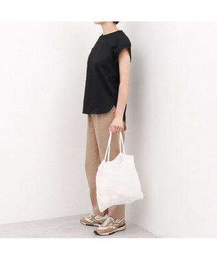 UNBILLION カシュカシュ cachecache / ラメ糸編みトートバッグ ホワイト