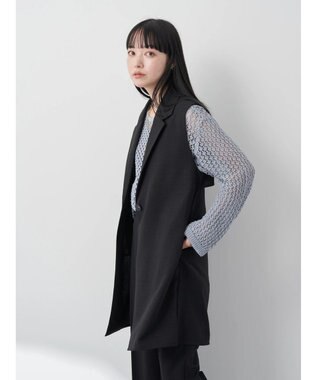 earth music&ecology バックデザインジレ Black