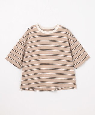 ANY リンガーTシャツ ベージュボーダー