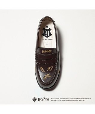 ing <ing>【ハリー・ポッターコラボレーション】刺繍モチーフローファー ダークブラウン