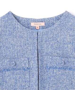 TOCCA 【洗える】MIST TWEED ジャケット ブルー系5