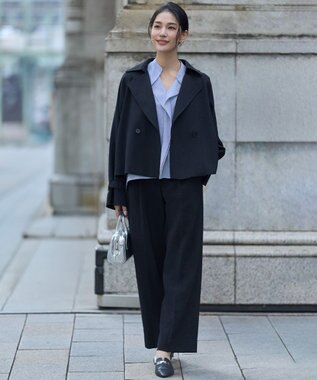 ICB ミックスブッチャー ワイドパンツ ネイビー