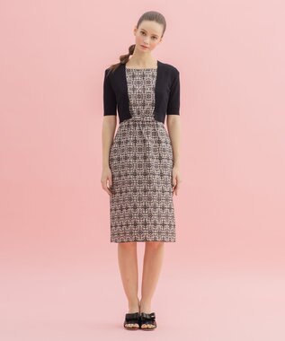 TOCCA PEONIA ドレス ベージュ×ブラック系