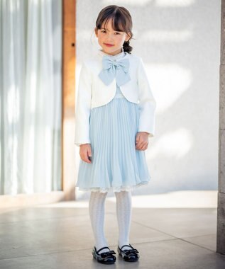 ANY KIDS シフォンプリーツワンピース サックスブルー