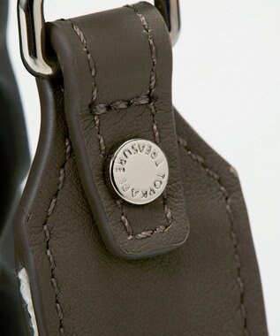 TOPKAPI 【TREASURE TOPKAPI】】ストライプハンドル ナイロン 2way ミニ トートバッグ ダークグレー