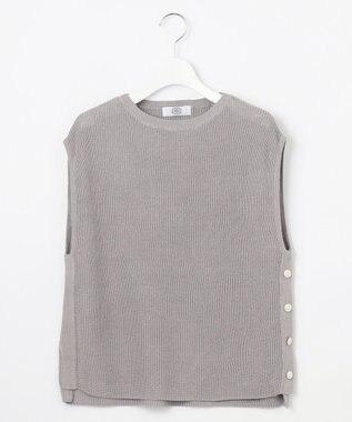 J.PRESS LADIES S 【洗える】Linen Cotton Vest  ニット ベスト モカグレー系