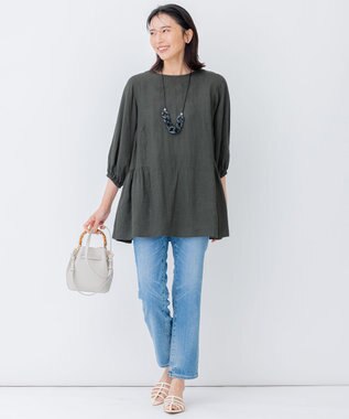 23区 バンブーハンドルミニショルダーバッグ ベージュ系