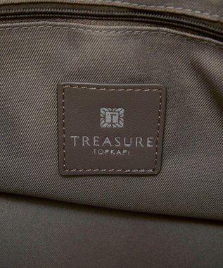 TOPKAPI 【TREASURE TOPKAPI】】ストライプハンドル ナイロン 2way ミニ トートバッグ ダークグレー