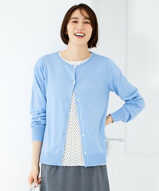 自由区 【WEB限定】ニットカーディガン×ブラウス セット アイボリー系9