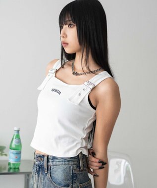 WEGO ベルトデザインタンク ホワイト