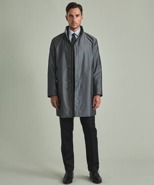 GOTAIRIKU 【防水/軽量/シワになりにくい】ラスタードビーメモリーラミネーションコート_スタンドカラー(24年モデル) グレー系8