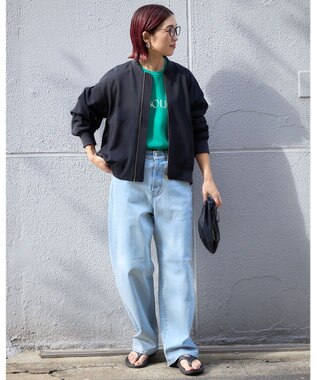 UNFILO スウェットライクロゴニット グリーン