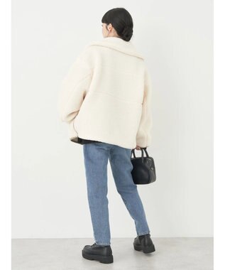 earth music&ecology リバーシブルボアブルゾン Ivory