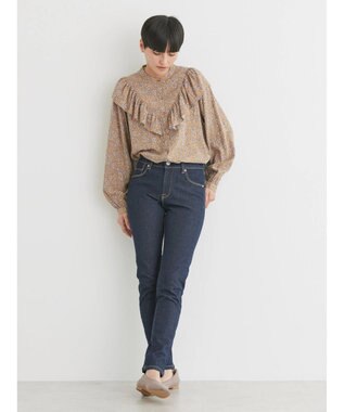 AMERICAN HOLIC アソートプリントフリルブラウス Camel