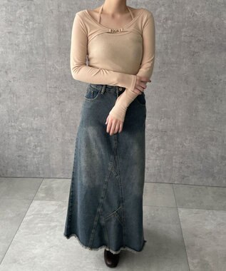 WEGO 【２点セット】カーデ付きアンサンブル ベージュ